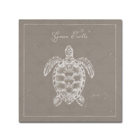 Trademark Fine Art Daphne Brissonnet 'Underwater Life XVI Greige' Canvas Art, 14x14 WAP01674-C1414GG